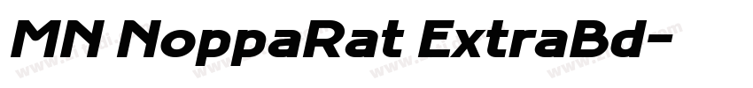 MN NoppaRat ExtraBd字体转换